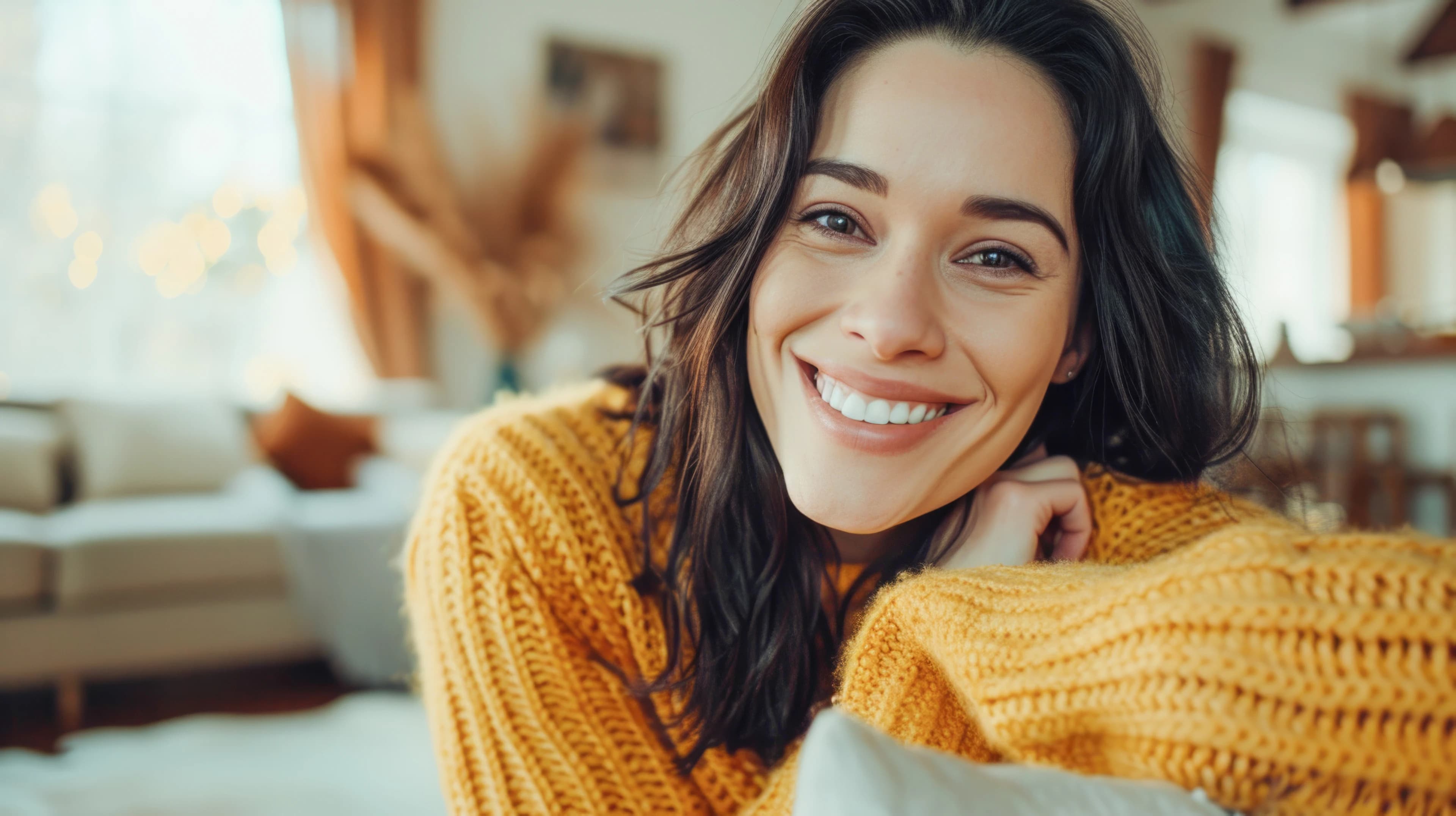 Mature woman with subtle radiant smile