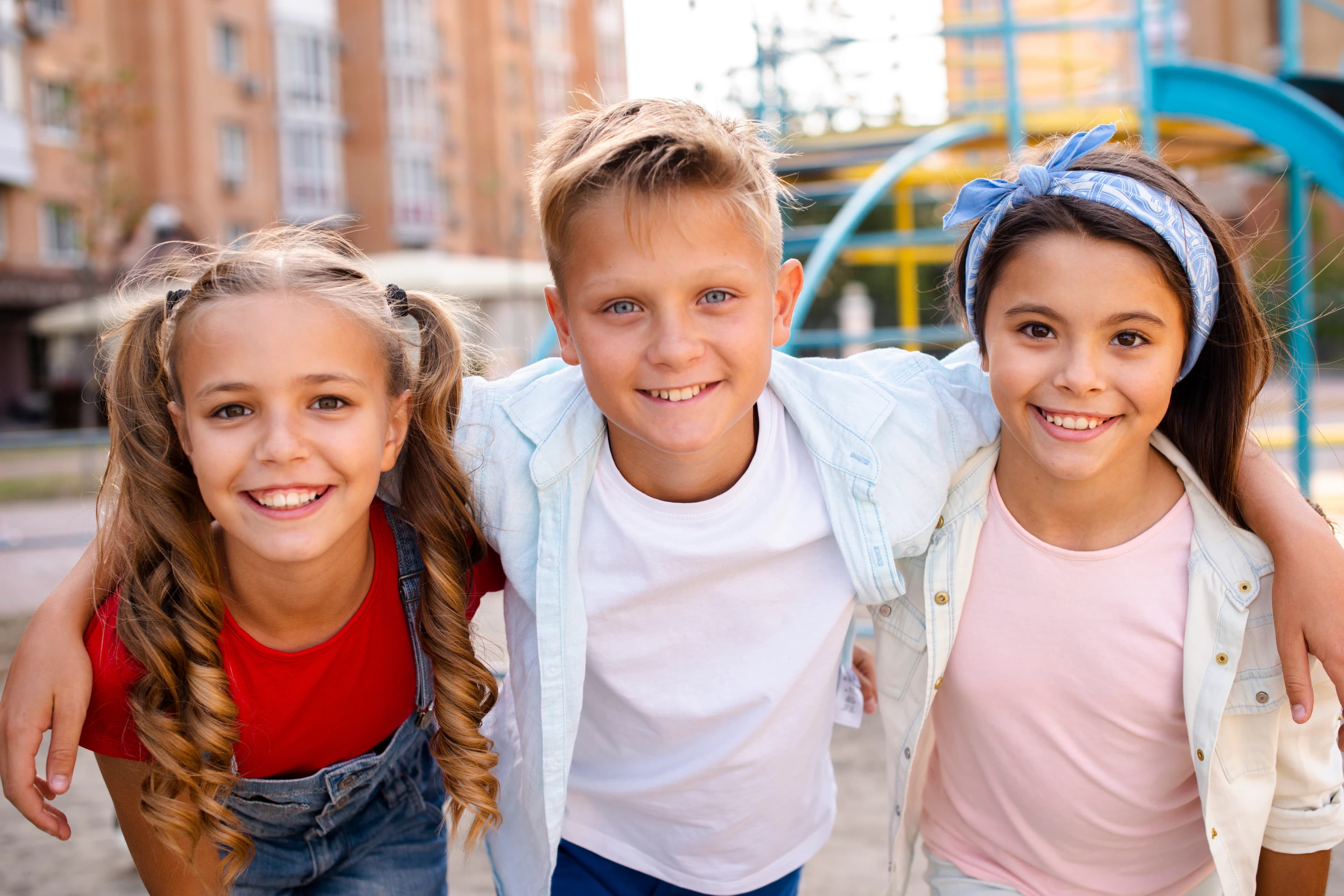 Smiling children with healthy growing smiles
